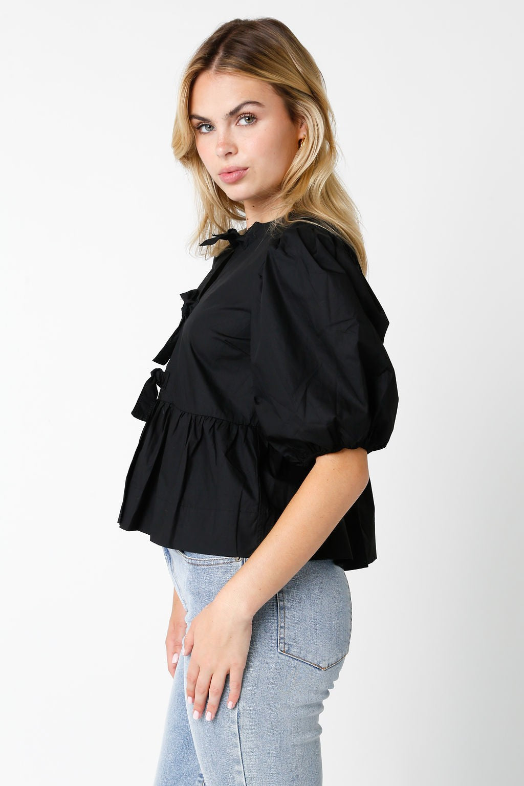 Bubble sleeves Top