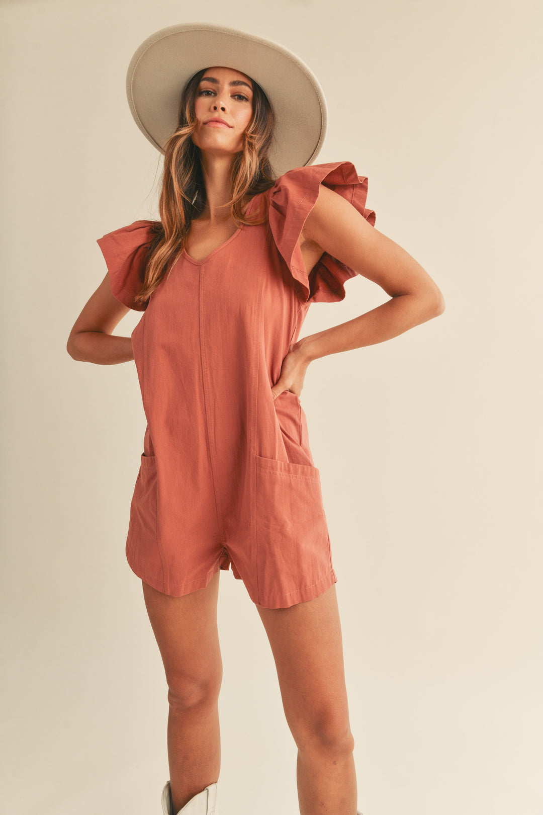 Ruffle Sleeve romper