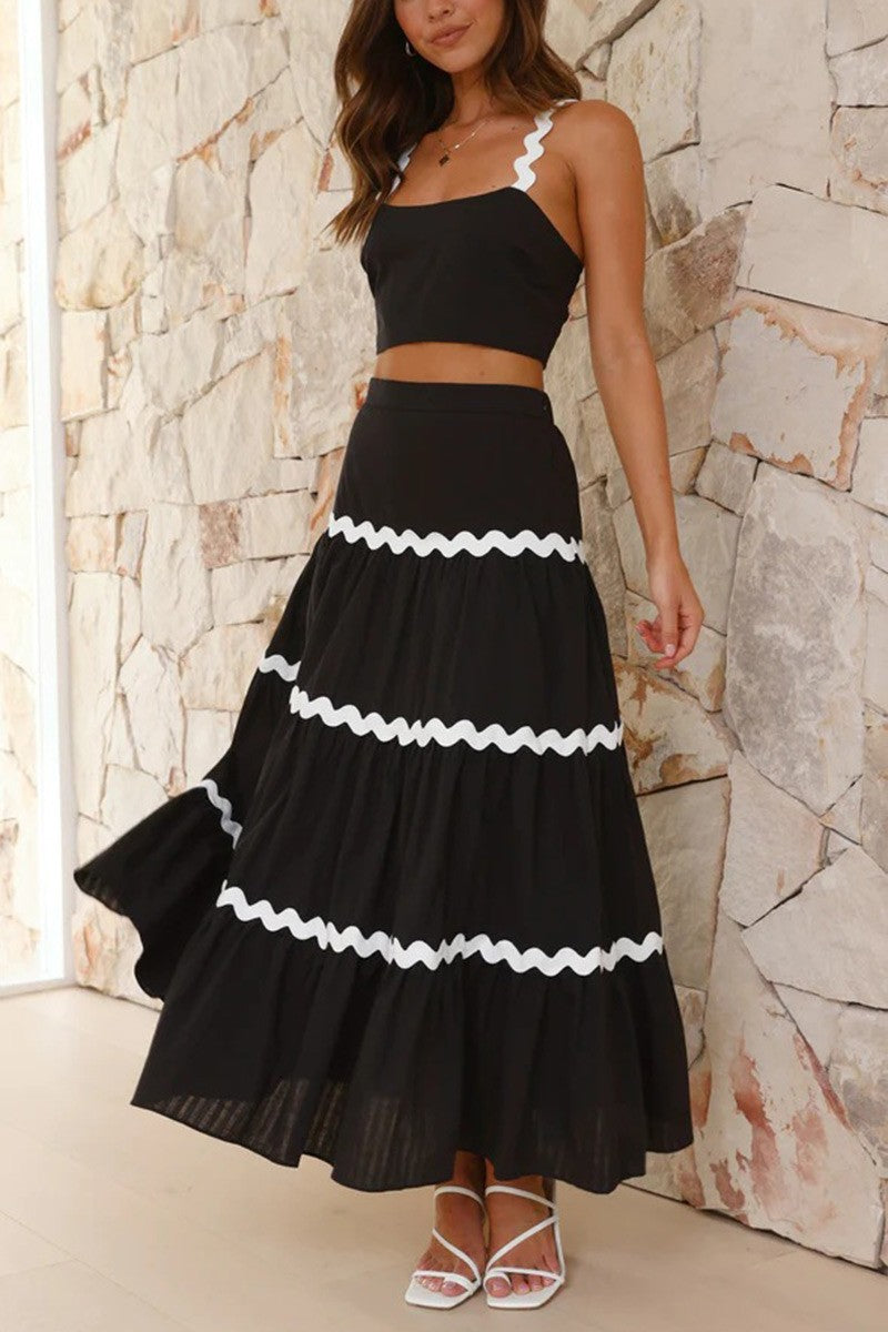 Black & White skirt set