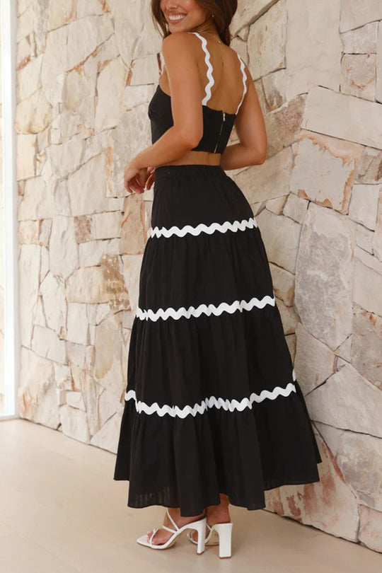 Black & White skirt set