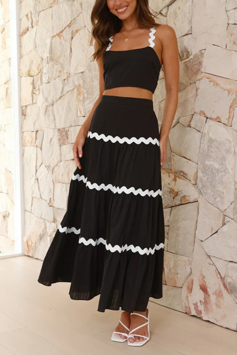 Black & White skirt set