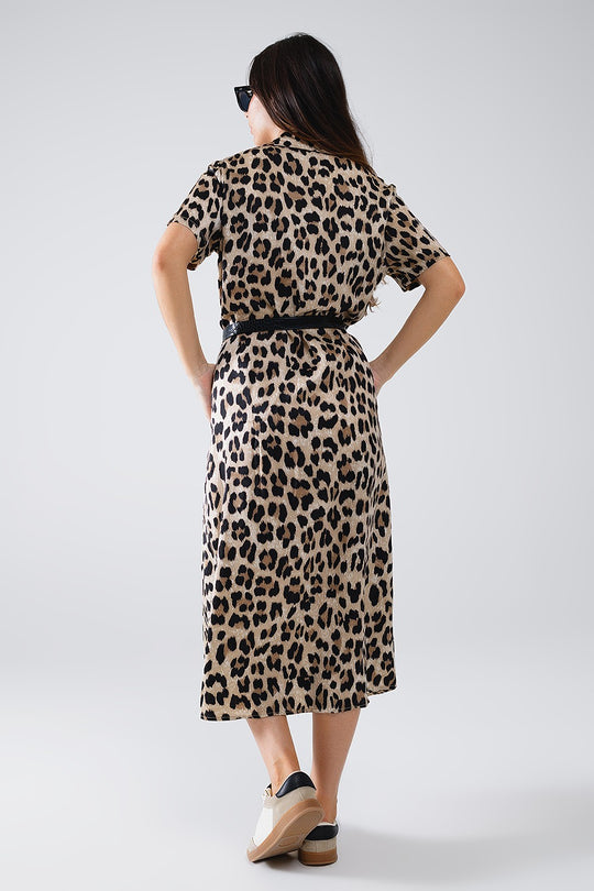 Leopard midi dress