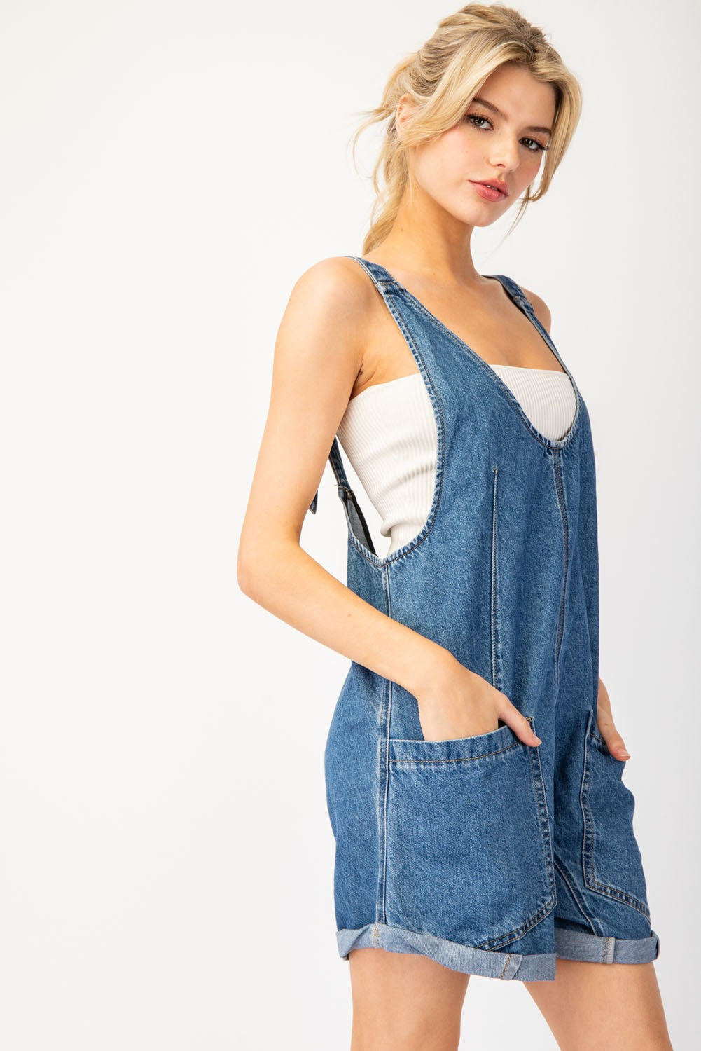 Denim romper