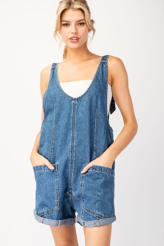 Denim romper