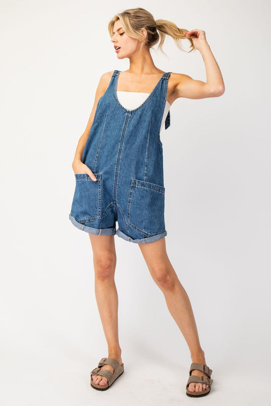 Denim romper