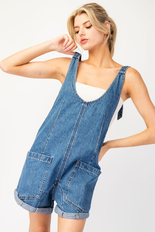 Denim romper