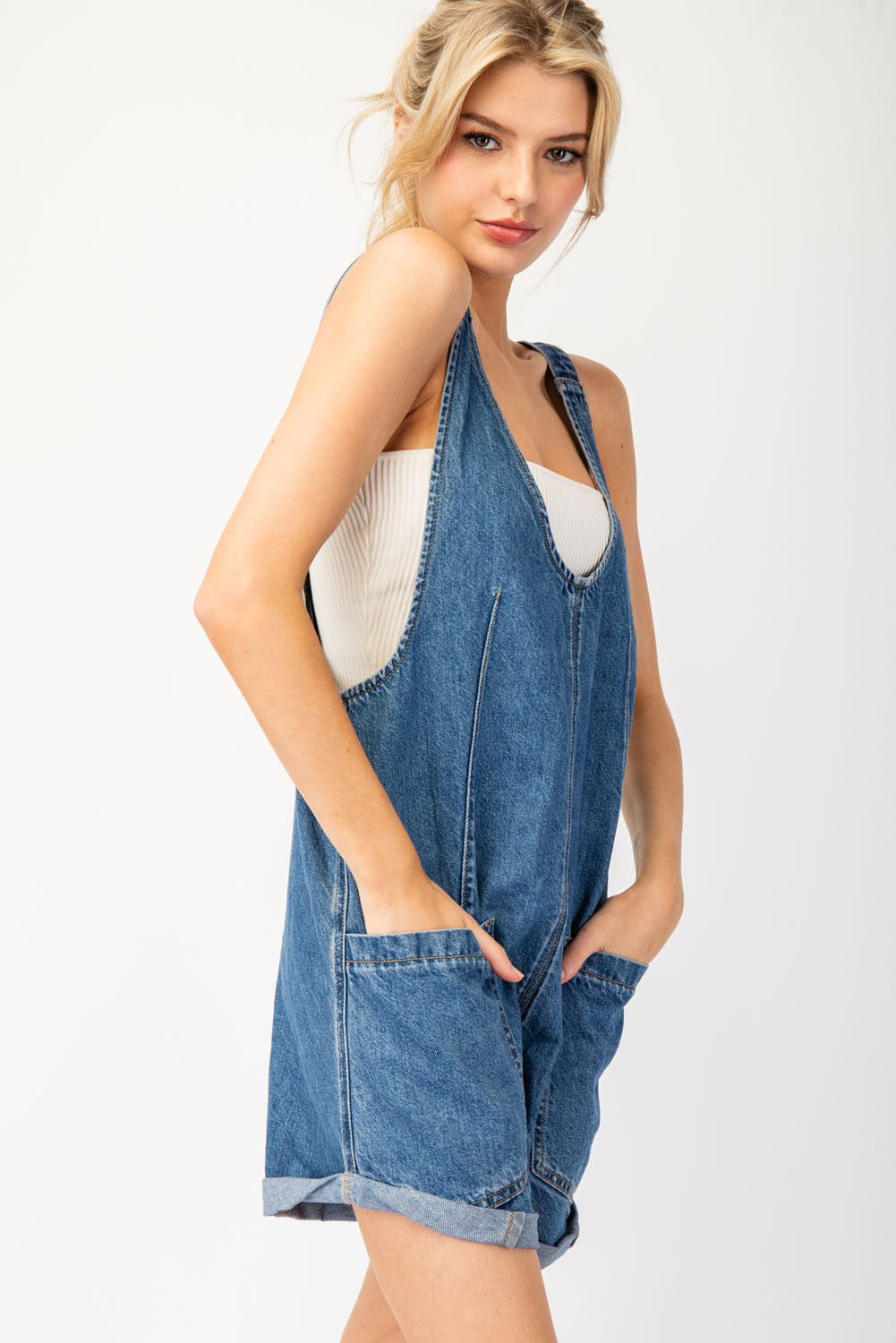 Denim romper