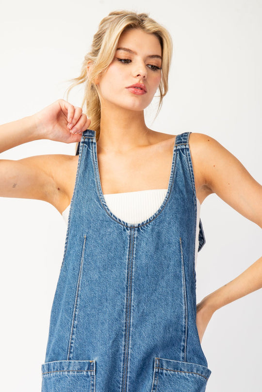 Denim romper