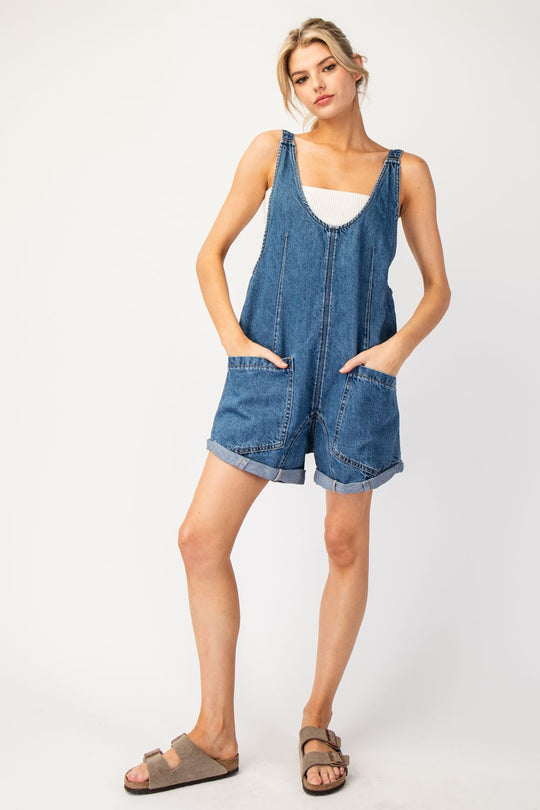 Denim romper