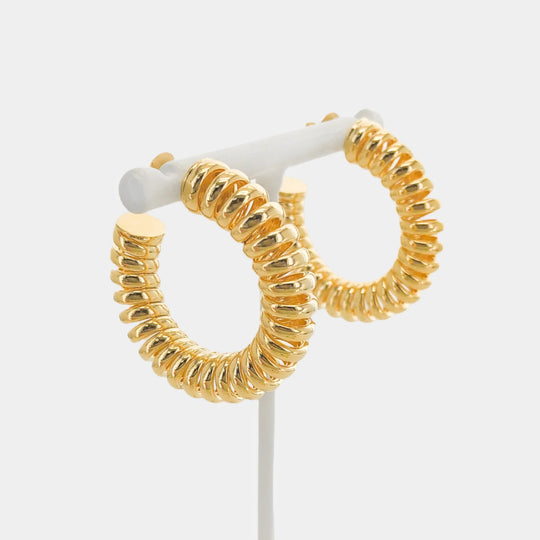 Gold filled twisted hoops