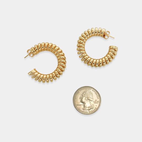 Gold filled twisted hoops