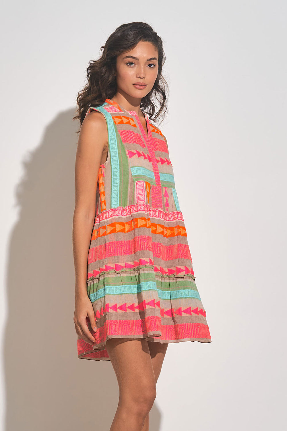 Neon Multi mini dress