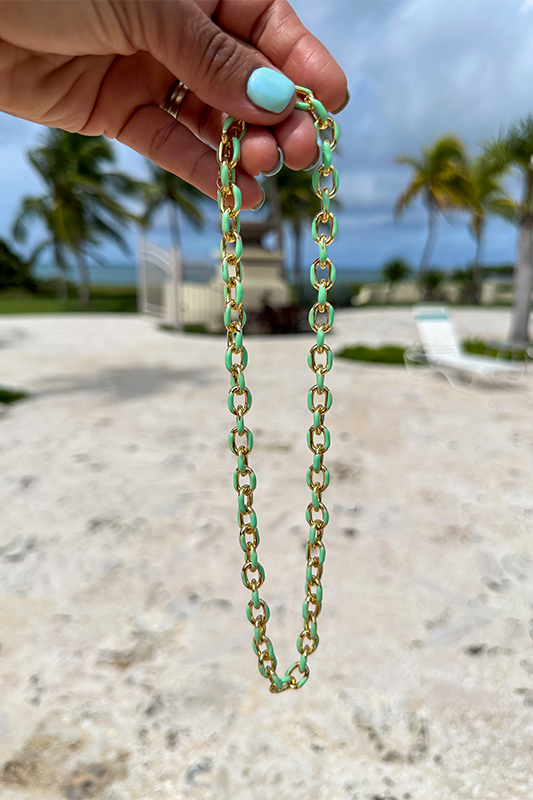 Mint chain necklace
