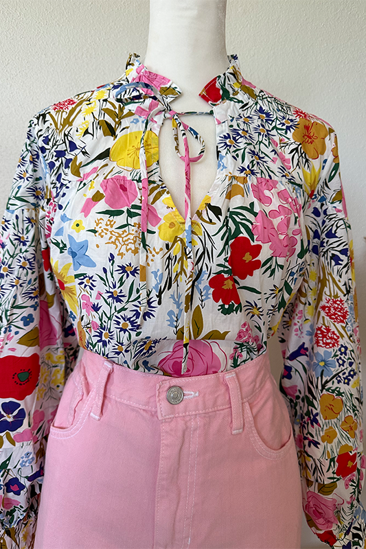 Flower print blouse