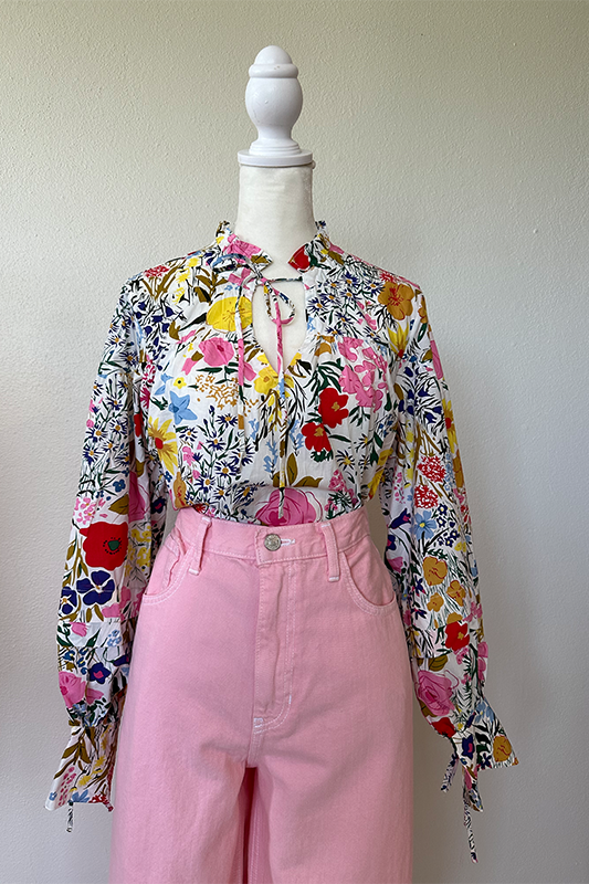 Flower print blouse