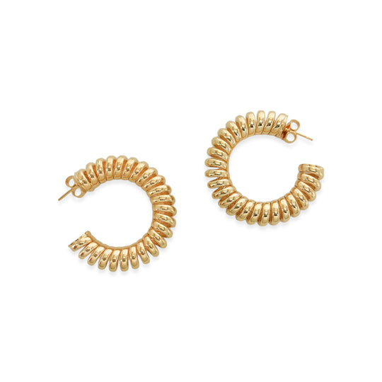 Gold filled twisted hoops