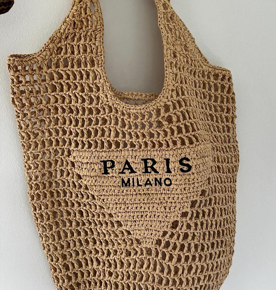 Paris Milan raffia bag